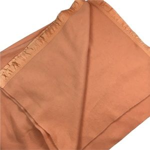 Vintage peach colored wool blanket